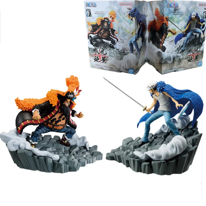 Original One Piece Figures Trafalgar D. Water Law Marshall·D·Teach Figures 18cm Statue Model Decoration Room Collection Toy Gift