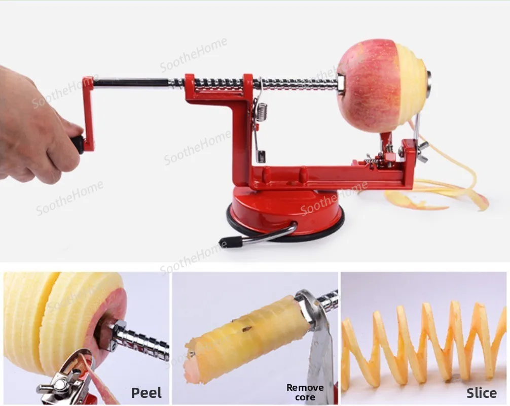 Peeler Machine Hand-cranked Three-in-one Apple Peeler, Multi-functional Fruit Peeler, Peeler, Stainless Steel Peeler