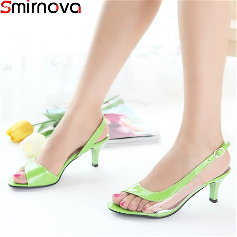 

Женские босоножки на высоком тонком каблуке Smirnova, модные однотонные туфли с пряжкой, удобная летняя обувь для вечеринки, размер 30-48, 2022