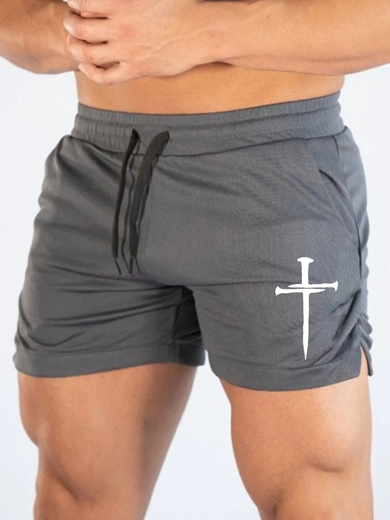 

Мужские летние спортивные шорты, быстросохнущие, для фитнеса и бега, сетчатые, гимнастические трусы, дышащие, удобные, нижнее белье