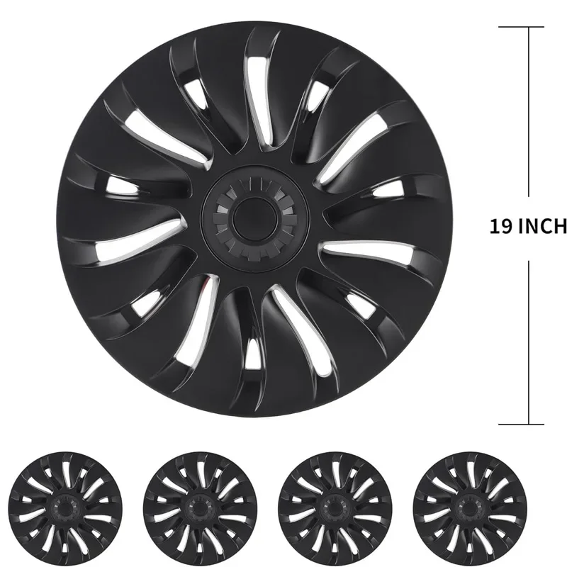 4PCS Hub Cap for Tesla Model Y Performance Full Rims Cover Wheel Cap 19-Inch Hubcap for Gemini  Accessories Wheel Parts2018-2024