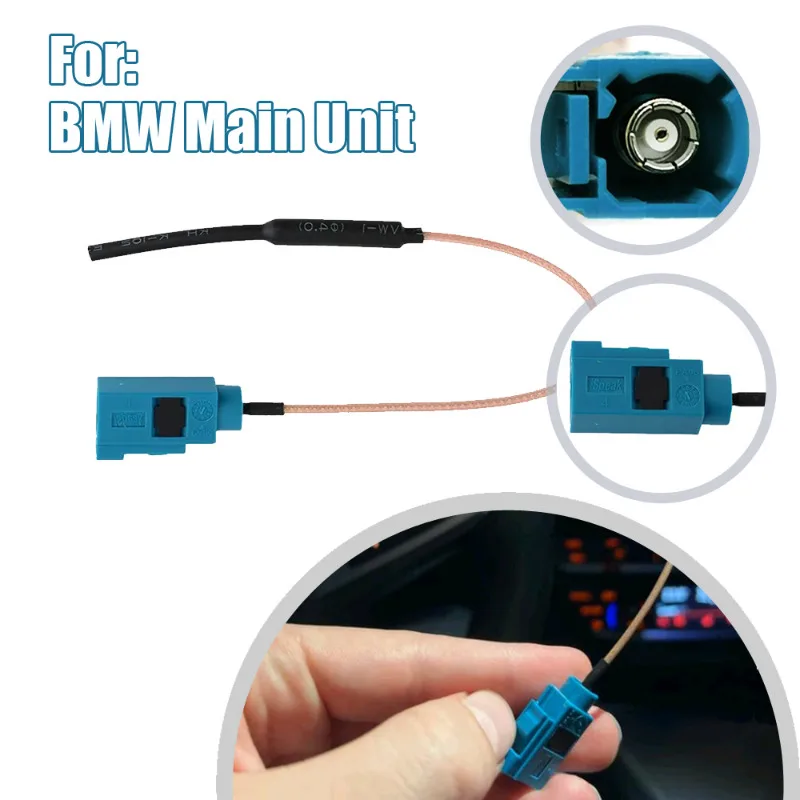 1Pc Car WIFI Bluetooth Antenna Aerial Adapter Interface Accessory Auto Wire Harness Antenna Connector Cables for BMW Main Unit