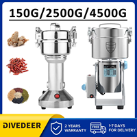 DIVEDEER 150~4500g Electric Grains Spices Hebals Coffee Dry Food Grinder Mill Grinding Machine Gristmill Flour Powder Crusher
