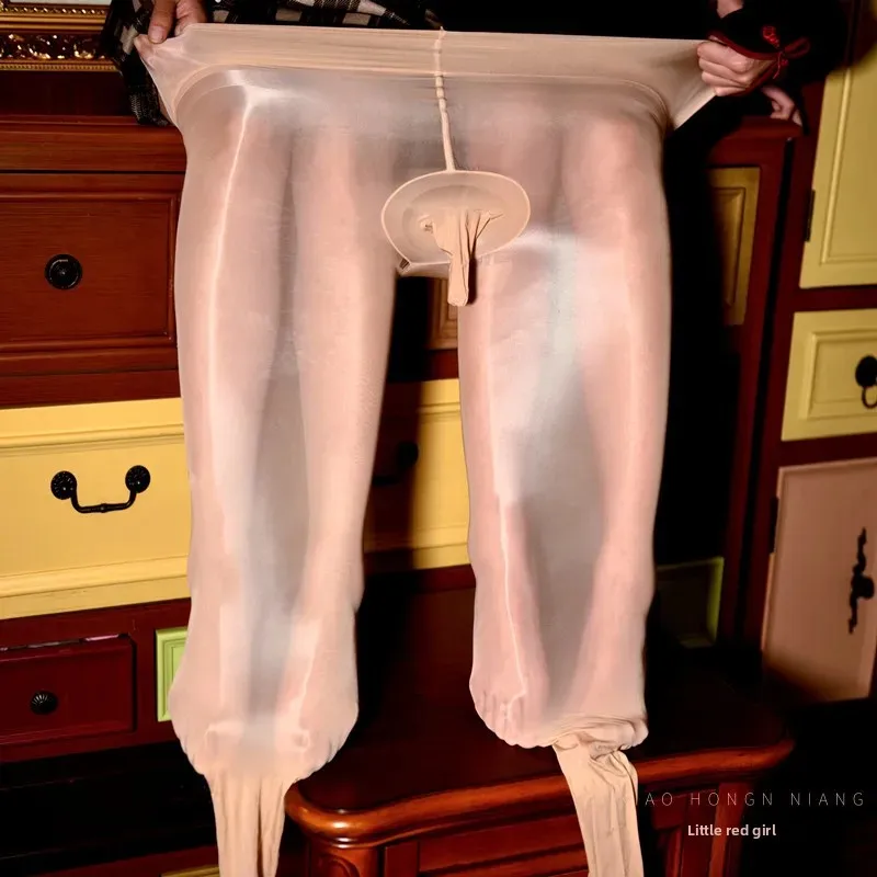 مثير رقيقة النفط لامعة الرجال جوارب عالية الكثافة الصيف خفيفة الوزن الطائرة الجوارب JJ مجموعة كبيرة الحجم جوارب طويلة 8D لامعة الحرير الأسهم