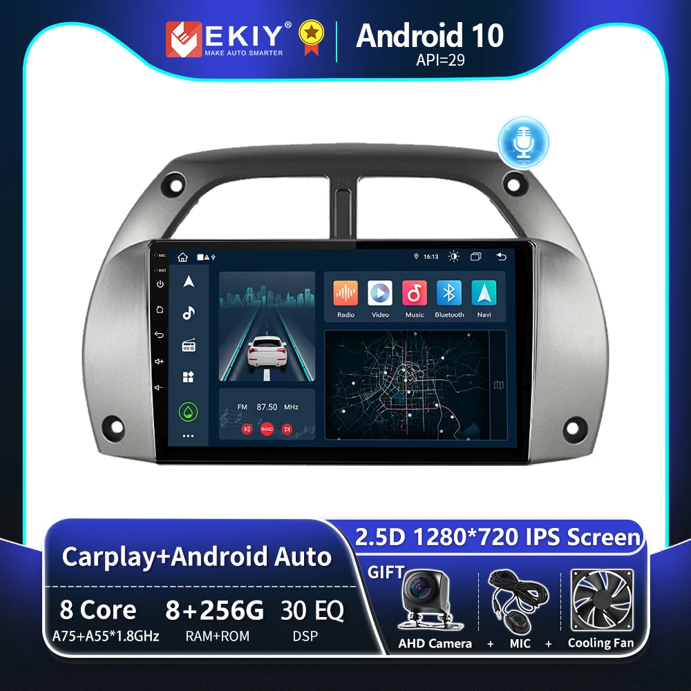 

EKIY T8 Car Radio For Toyota RAV4 Rav 4 2001 2002 2003-2006 Multimedia Video Player DSP Stereo Navi GPS Android Auto Carplay DVD