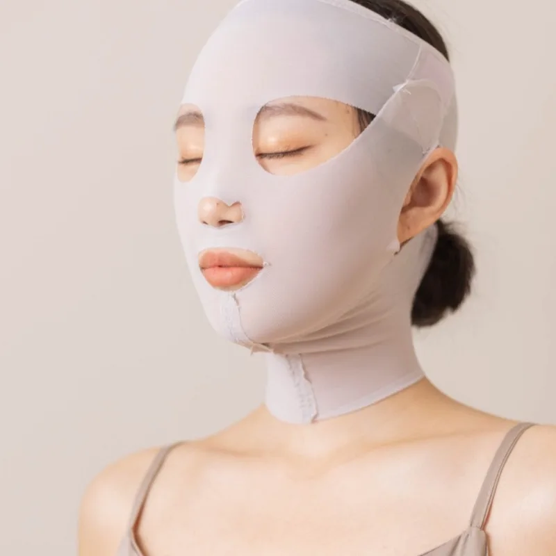 Máscara Facial 3D Reutilizável e Respirável para Mulheres, Bandagem Anti-Rugas e Modeladora em V para Lifting Facial Completo
