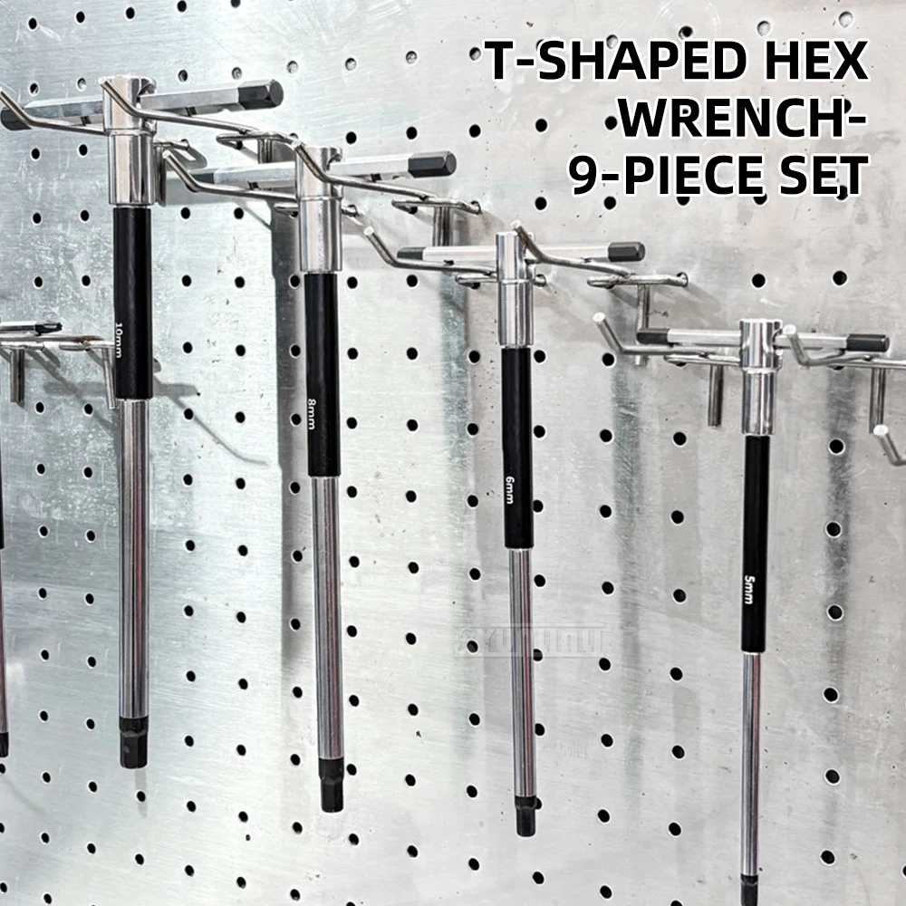 

T25 T-Handle Allen Key, Bike and Motorcycle Repair Tools, Long Handle L-Wrench Allen Key Set 2.5/3/4/5/6/8/10mm