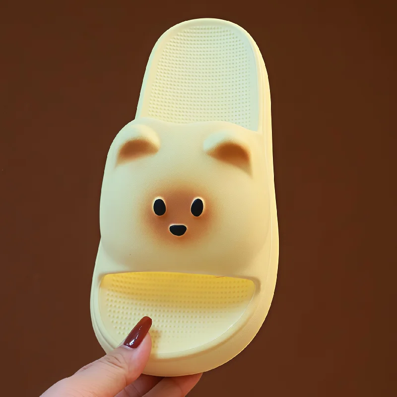 Girls home flat elevator shoes 2026 New chunky platform cat slippers lightweight non-slip thick bottom eva clould slippers