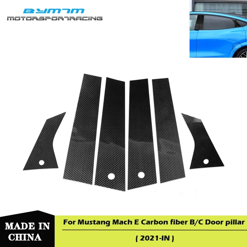 

Carbon fiber Door pillar Body decoration sticker For Mustang Mach E 2021-IN