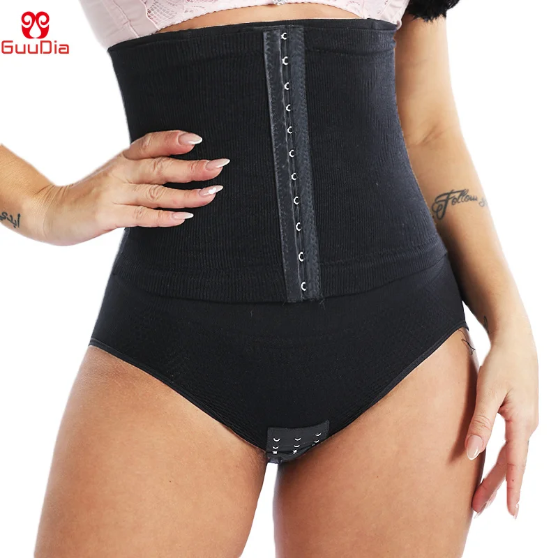 GUUDIA Crotch Hook Shaper Panties Spandex Extra Firm Waist Trimmer High Waist Tummy Control Panties Buttock Lifting Smooth Out