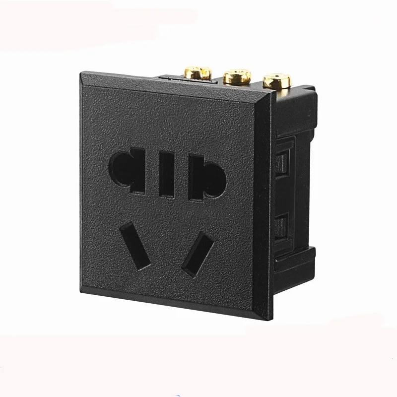 new national standard five-hole AC power socket with a 10A two or three-hole embedded card type and safety door protection