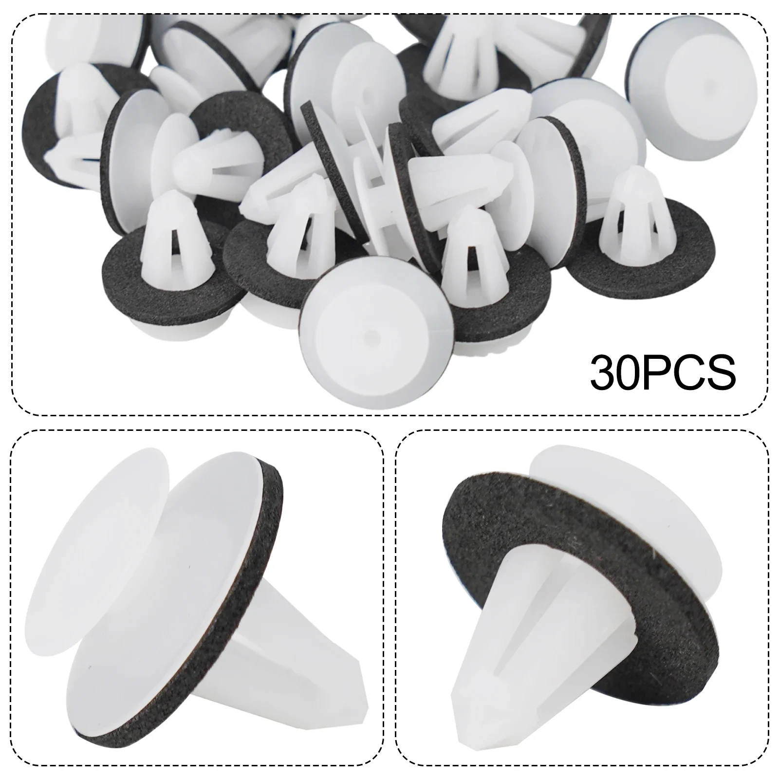 30 Pcs White Nylon Fastener Clip Inner Door Panel Trim Retainer Set for Mercedes R129 W202 W203 W211 High Quality