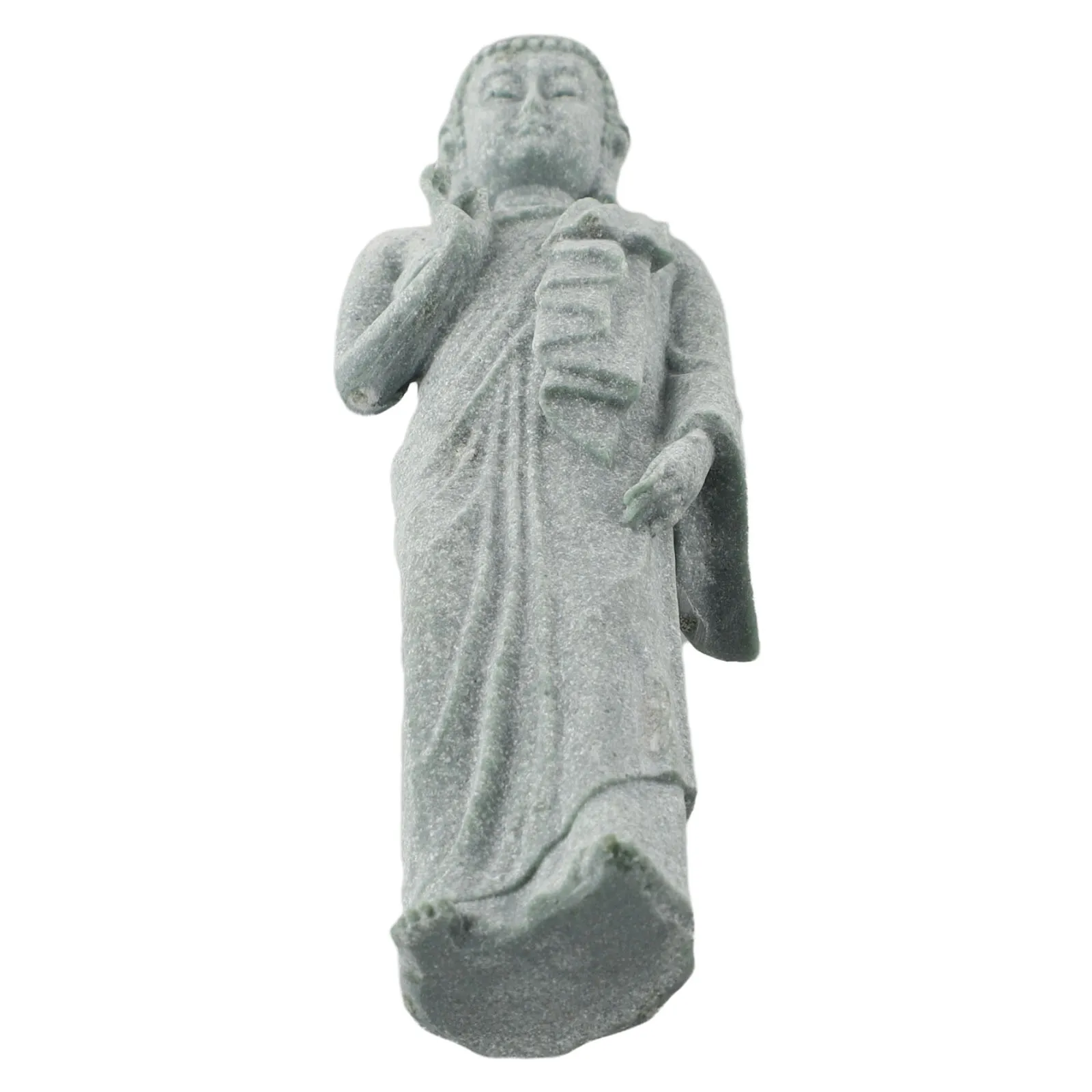 Ornaments Buddha Outdoor Sandstone Resin Standing Statue Wood Effect 3.5x5.5x18cm Brand New High Quality Material