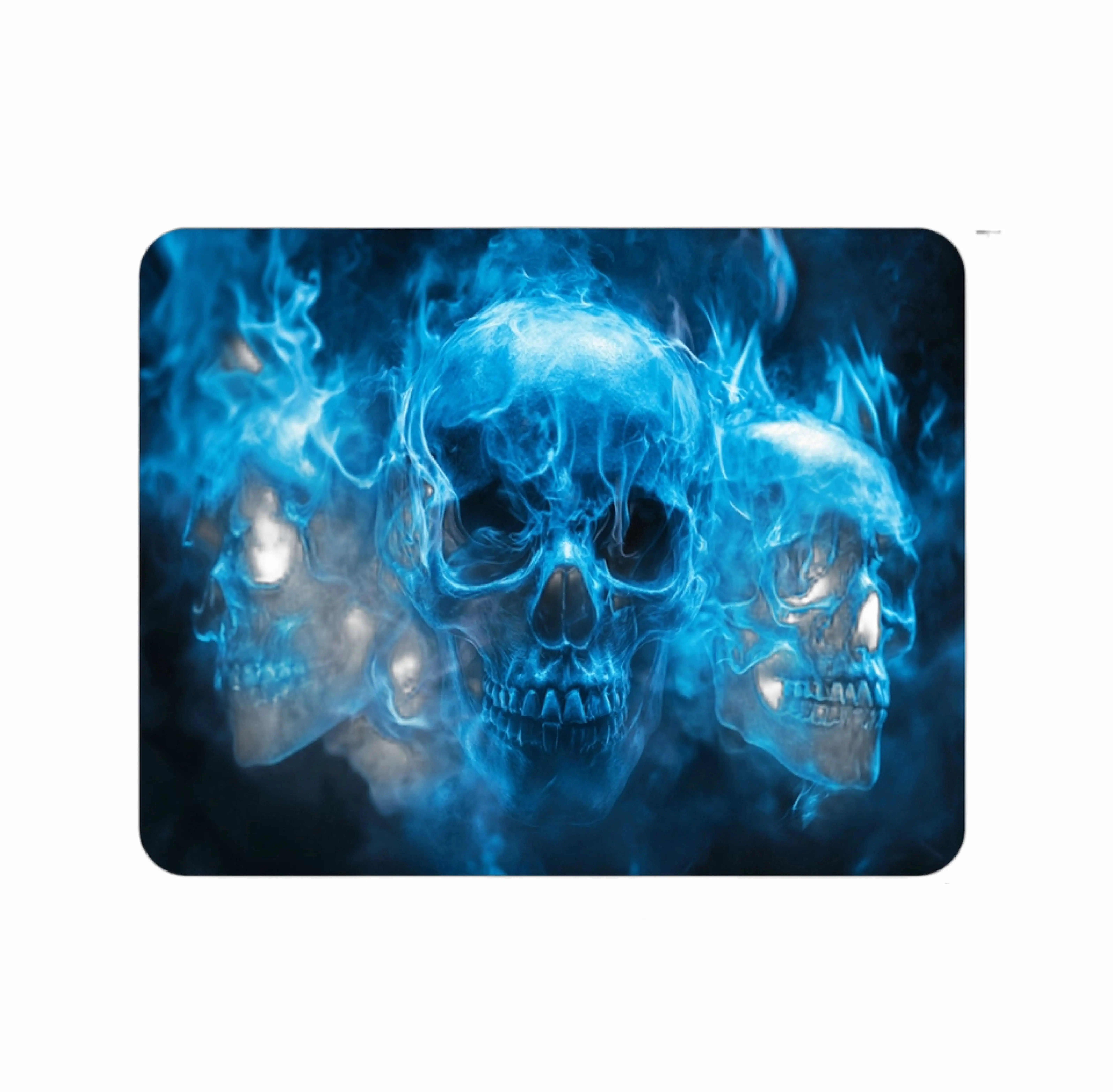 1pk Blue Ghost Print Rubber Cargo Mat - Black Soft Clean&Install, Anti-Slip Wearproof, Fits Most Cars, Daily, Gift