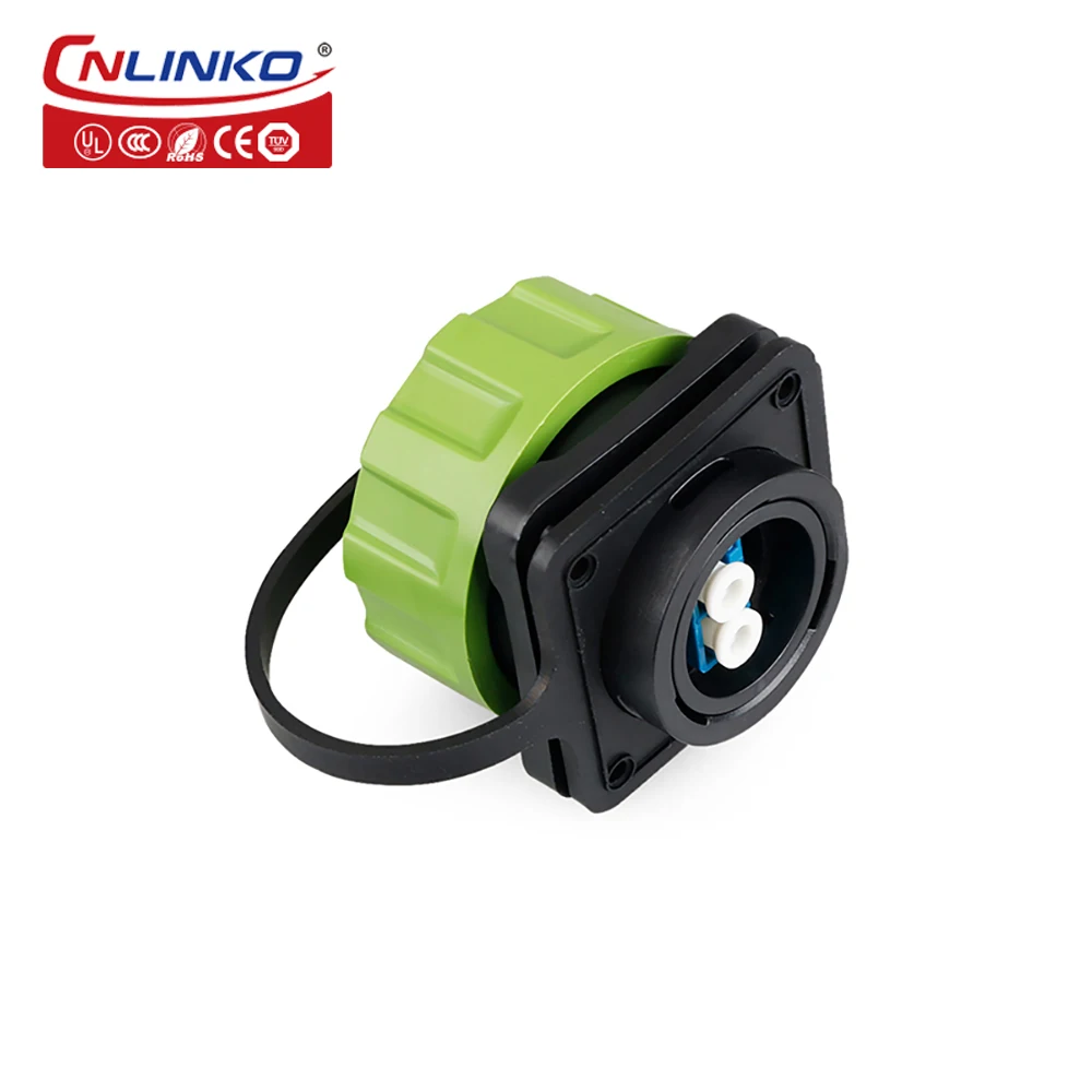 CNLINKO LC to LC Optical Fiber Connector IP68 Waterproof Single Mode Fiber Optic M24 Industrial Computer System Signal Connector