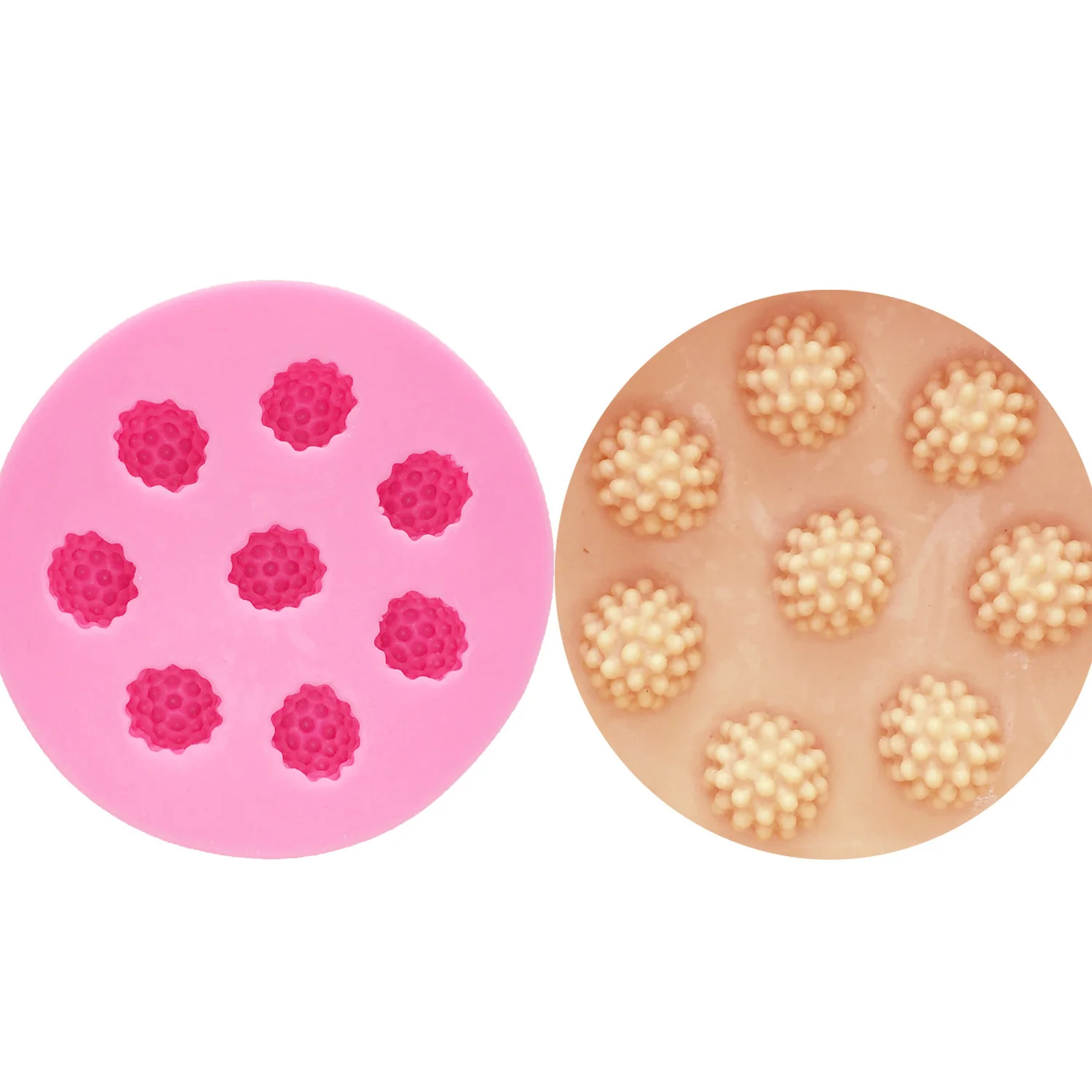 3D Mini Raspberry Blueberry Mulberry Silicone Mold for Gummy Soap Candle Wax Melt
