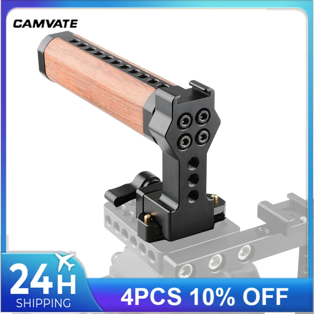 CAMVATE QR Camera Tay Với 50Mm NATO Đường Sắt Lạnh Giày Ốp Cho Máy Ảnh DSLR Lồng Giàn Khoan Chụp Ảnh video Phụ Kiện