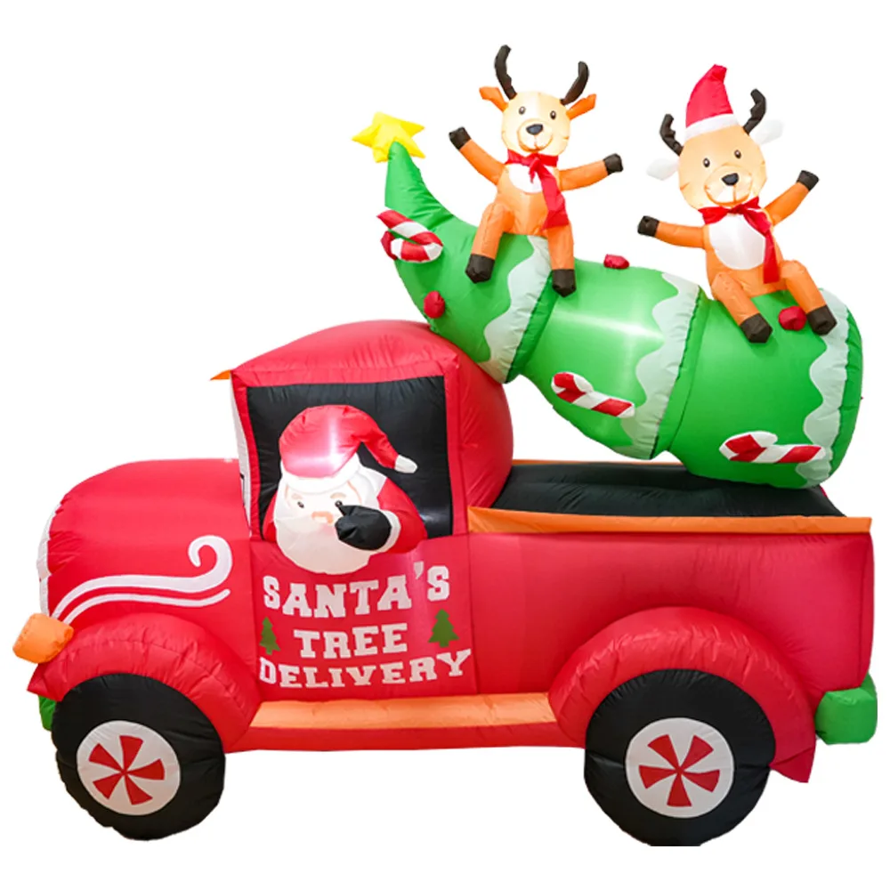 

Cartoon Christmas Tree Car Air Model Inflatable Santa Claus Decoration Christmas Tree Elk Air Model Christmas Decoration