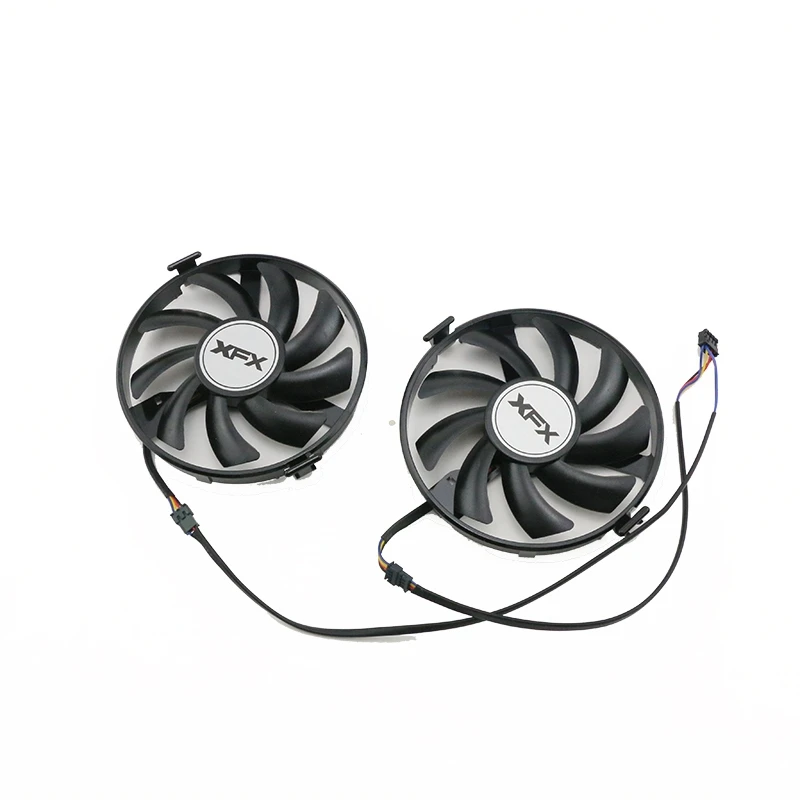 New FDC10U12S9-C 2pcs/lot 4pin DC12V 0.45A for XFX R7 360 370 R9 380 380X R9 370 370X  graphics card fan