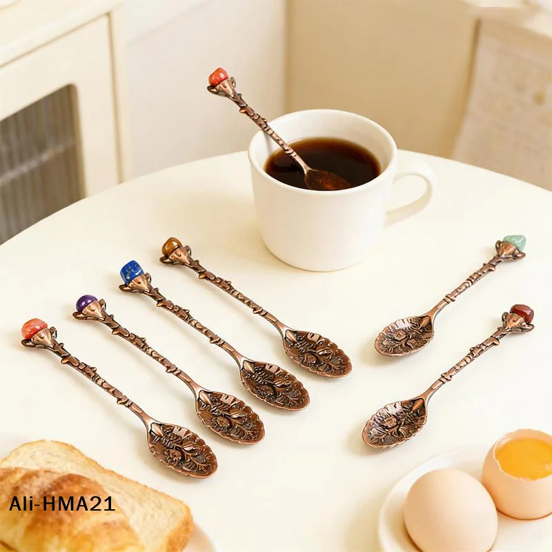 Natural Crystal Tumbled Stone Spoon Magic Energy Divination Gift Home Decor Graduation Gift