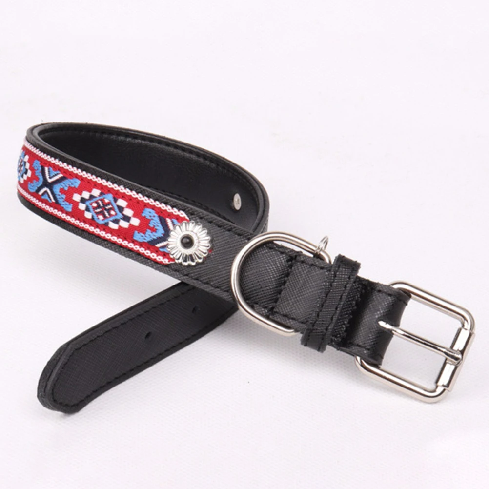 

1pc Adjustable 2.0*40Cm Dog Pet Collar Puppy Collar Cow Collars Comfortable Durable Folk Style Ethnic Pattern For Small