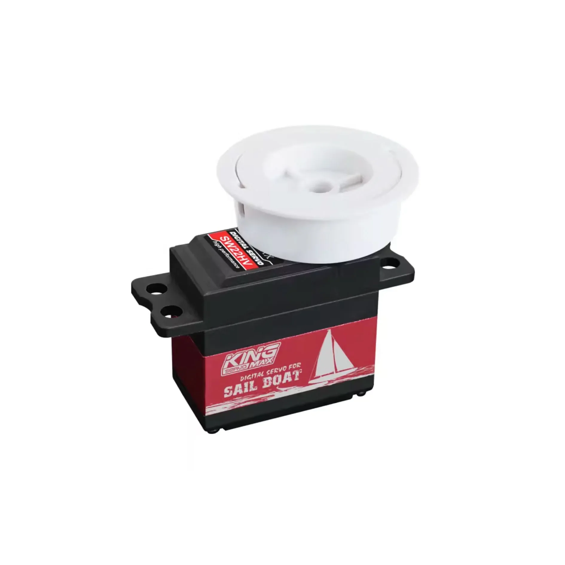 KINGMAX-Engrenagens metálicas digitais impermeáveis para barcos RC, guincho de vela, servo 1.5-7T, rolamentos de esferas duplos programáveis, SW22HV, 68g, 22kg.cm