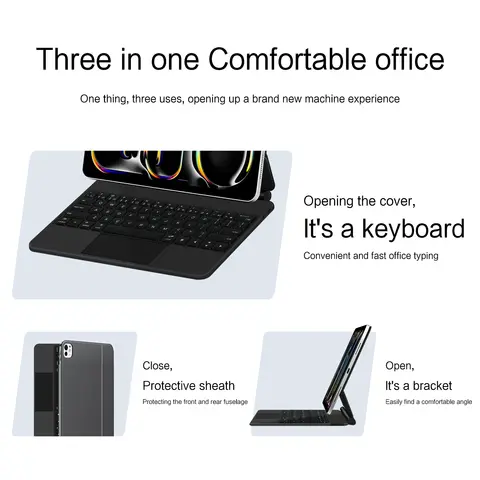 Magic Keyboard Folio för Xiaomi Pad 7 2024 Mi Pad 7 Pro 11,2 10 best sales iPad Pro-tangentbord - №7