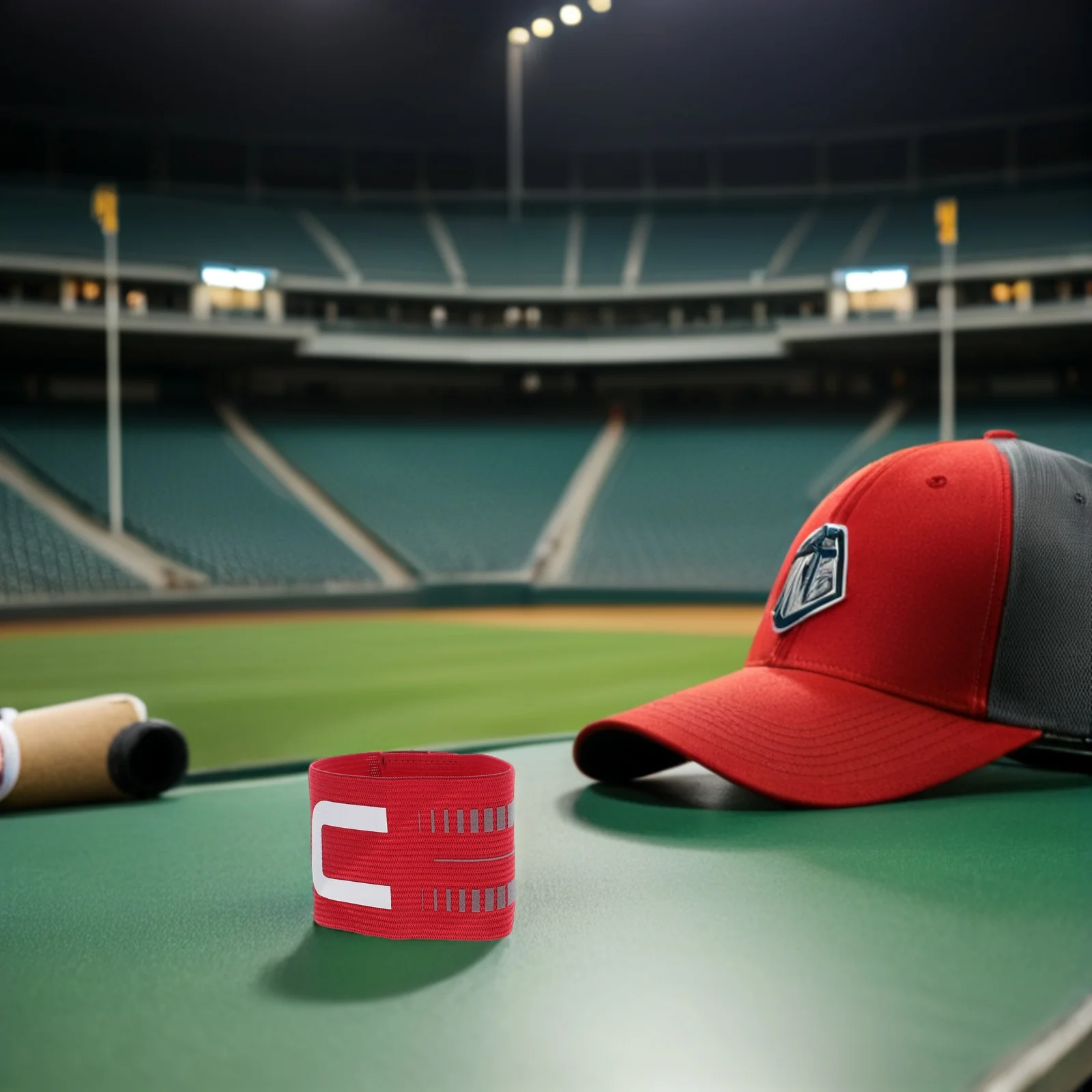 Braçadeira elástica ajustável para capitão de futebol, leve e respirável, faixa líder de equipe para jovens e adultos, braçadeira de capitão