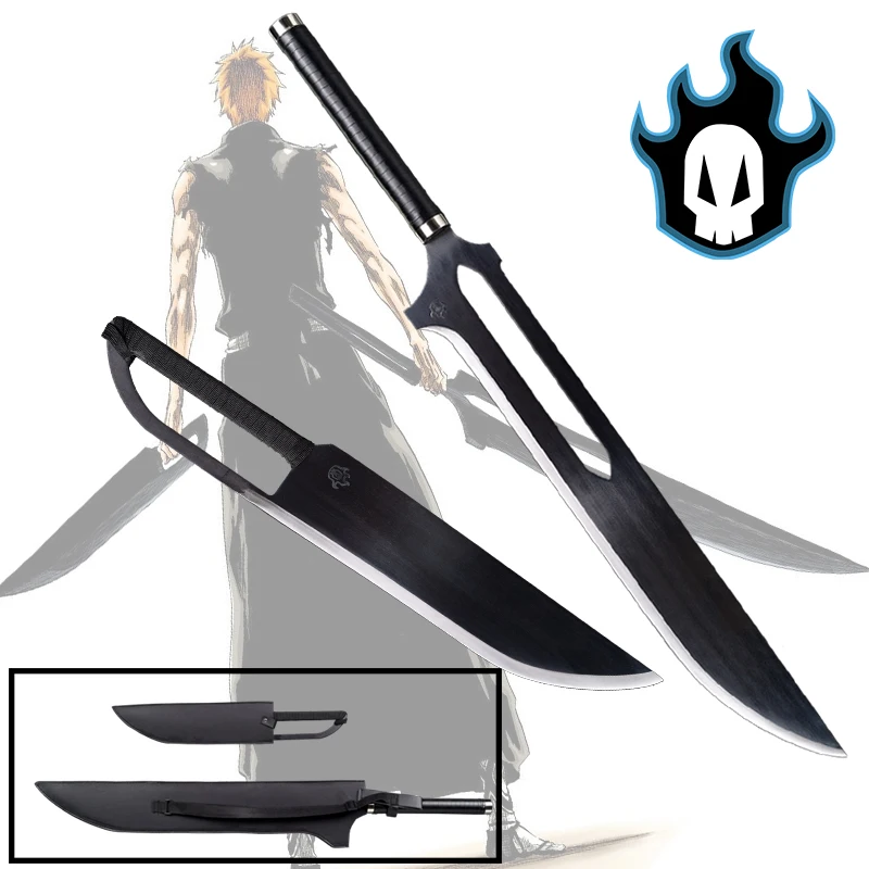 

The Latest Ichigo's Sword Twin Set Zangetsu Banki Blade Replica Anime Bleach Swords Thousand Years Blood War-Decoration