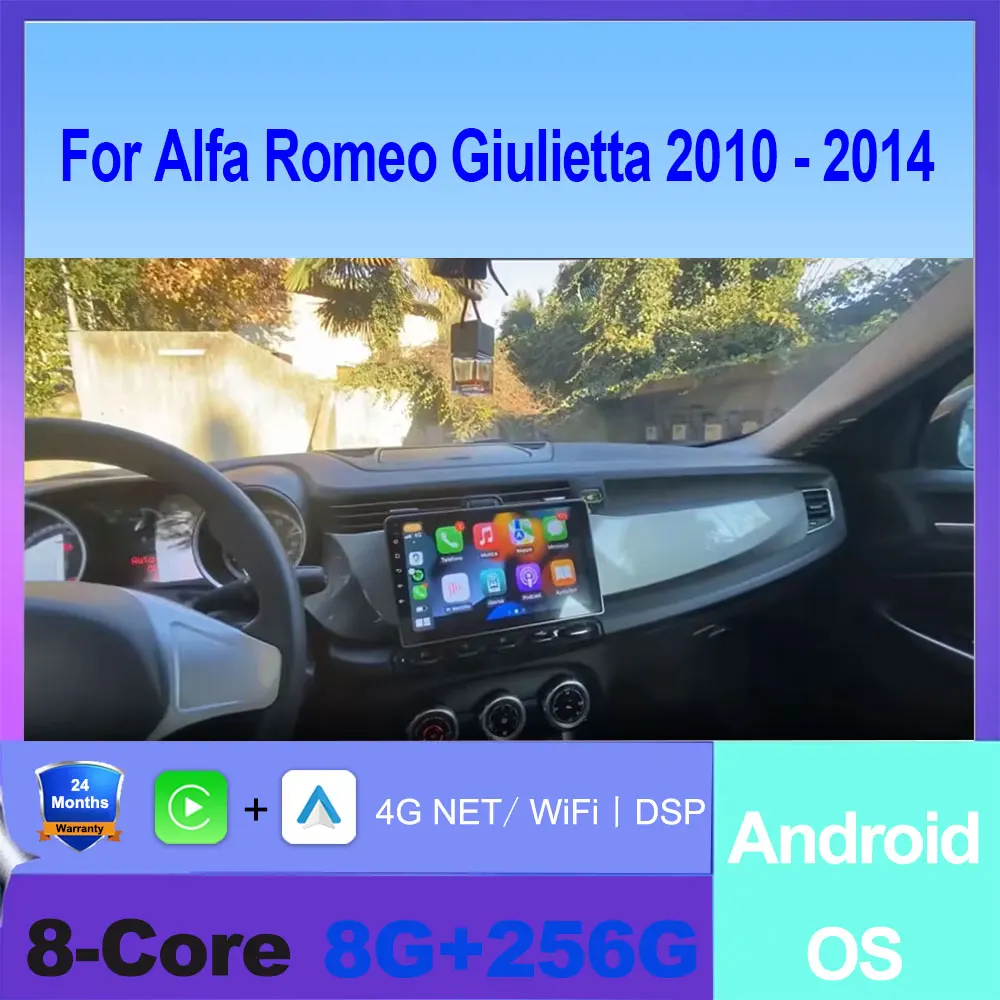 Android Auto Car Radio Multimedia For Alfa Romeo Giulietta 2010 - 2014 Stereo GPS Navigation Wireless Carplay Wifi Tools Fan