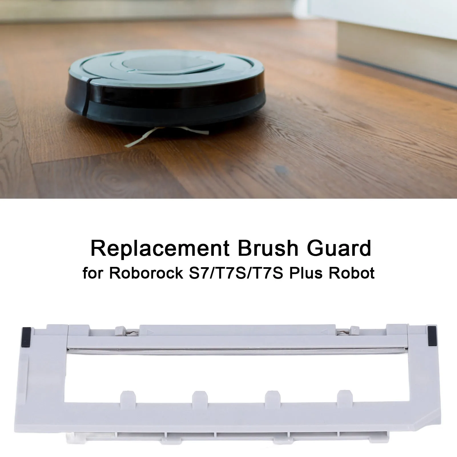 Main Brush Cover Replacement Plastic Brush Guard for Roborock S7 T7S T7S Plus Robot Parts Main Brush Cover for Roborock TS7