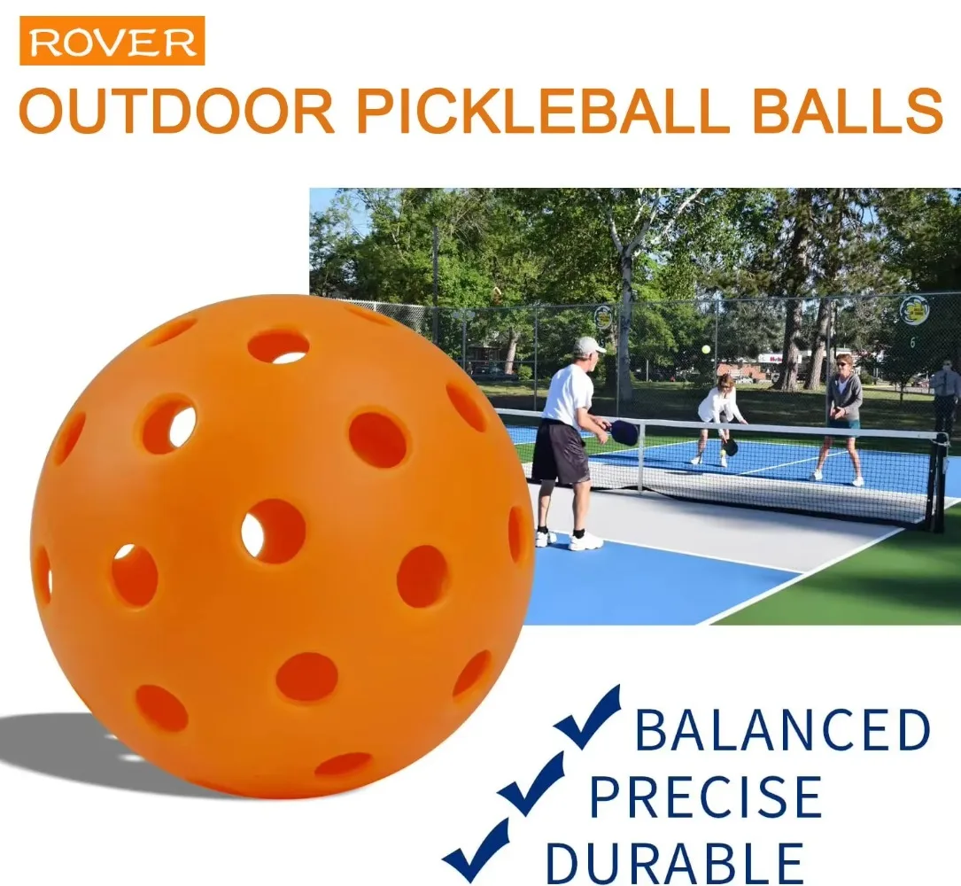 Pickleball 74 мм прочные 40 отверстий уличные 6/12/24 шт. пиклебол 26 г уличные для соревнований пиклебол пакеты пиклебола