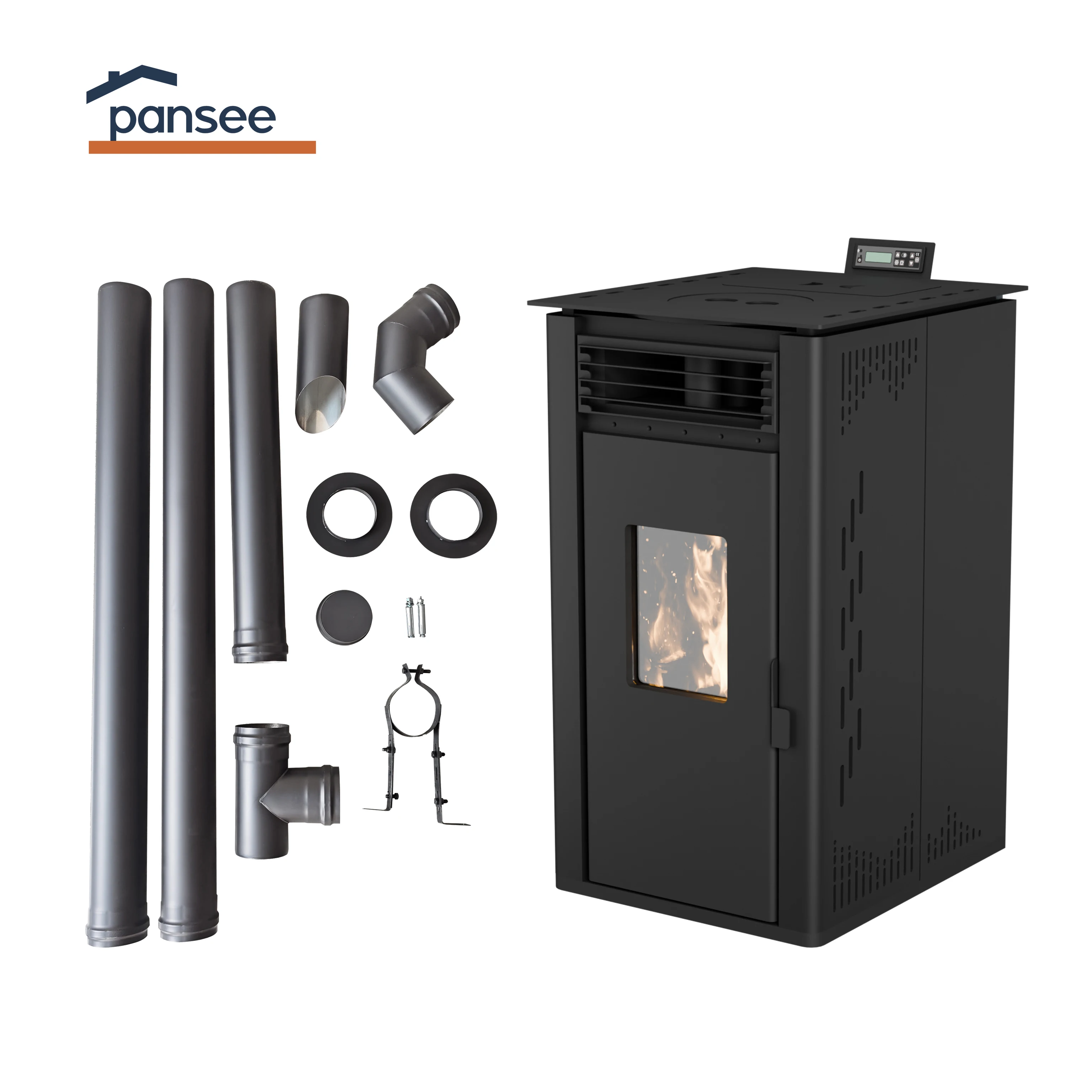 PANSEE 10KW Indoor Pellets Stove with Burning Heat Premium Category Product