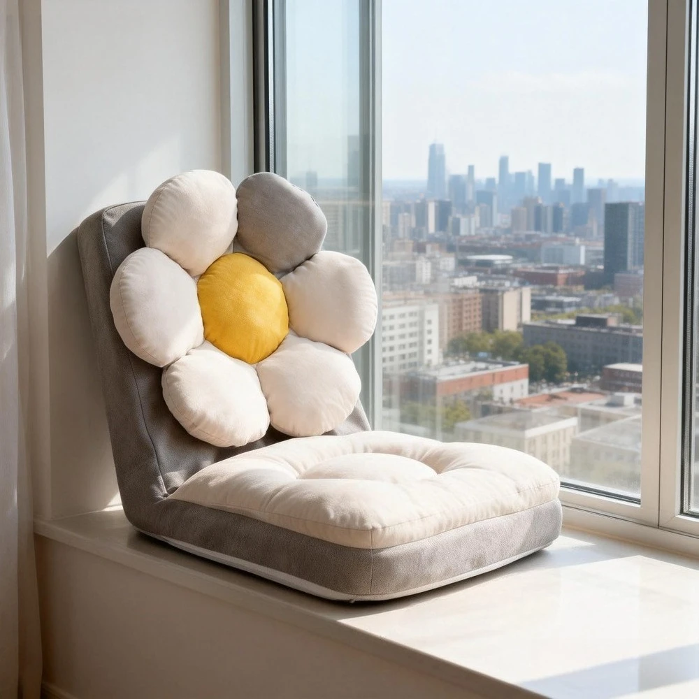 

Japanese Style Foldable Tatami Sofa Bed, Lazy Couch with Backrest for Dormitory Bay Window, Convertible Floor Cushion Chair