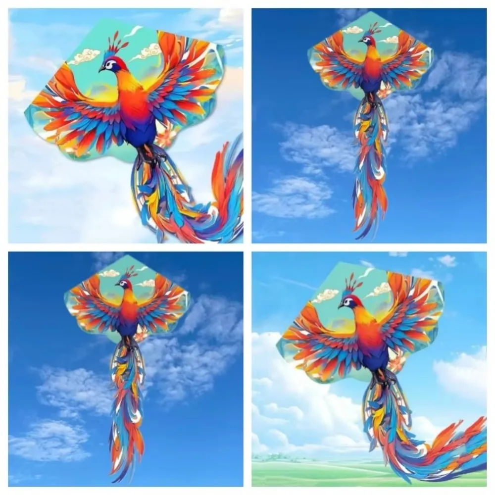 Gemakkelijk te vliegen Grote Delta Kite Goed vliegende kinderen Cadeau Mooie Phoenix Kite 100 meter vlieger String Vliegend speelgoed Buitensporten