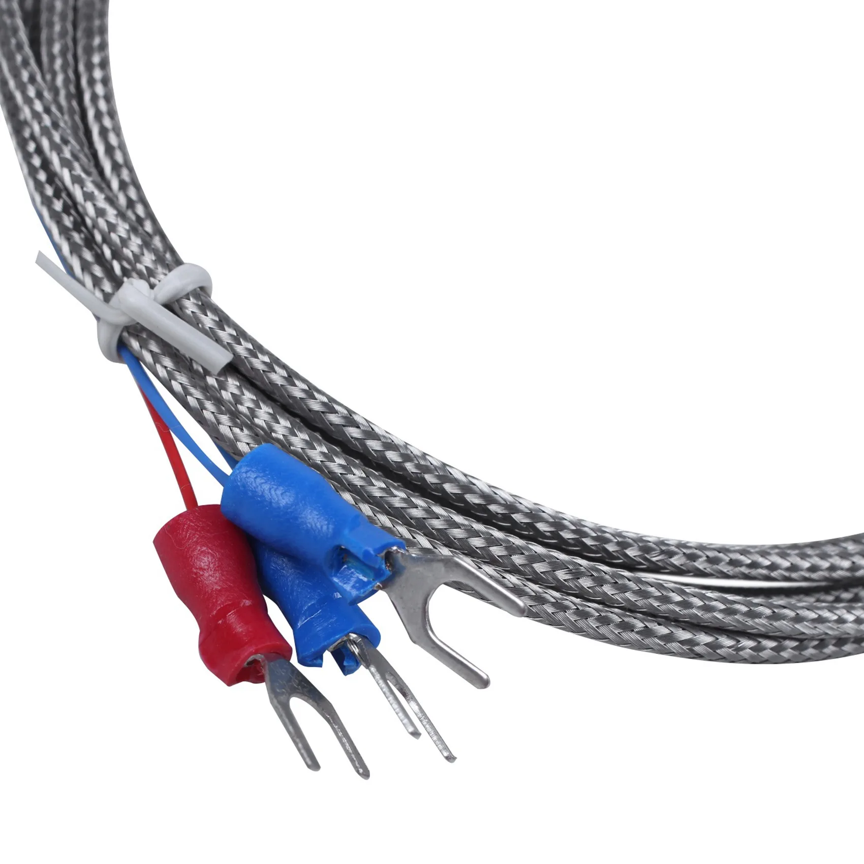 TFORU-10X Steel Temperature Probe Pt100 RTD Sensor Cable 2M 98 Mm 3 Wires -50 - 400 Celsius