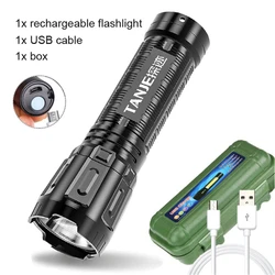 Portable Mini Led Flashlight With Built-in Battery Usb Rechargeable Flashlight Headlight Camp Work Light For Camping