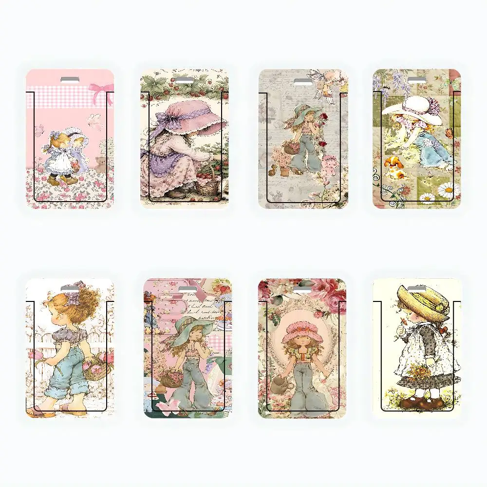 A-Art S-Sarah K-Kay Clear ID Card Holder Lanyard Neck Strap Badge Case Door Credit Card Protector Daily Gift
