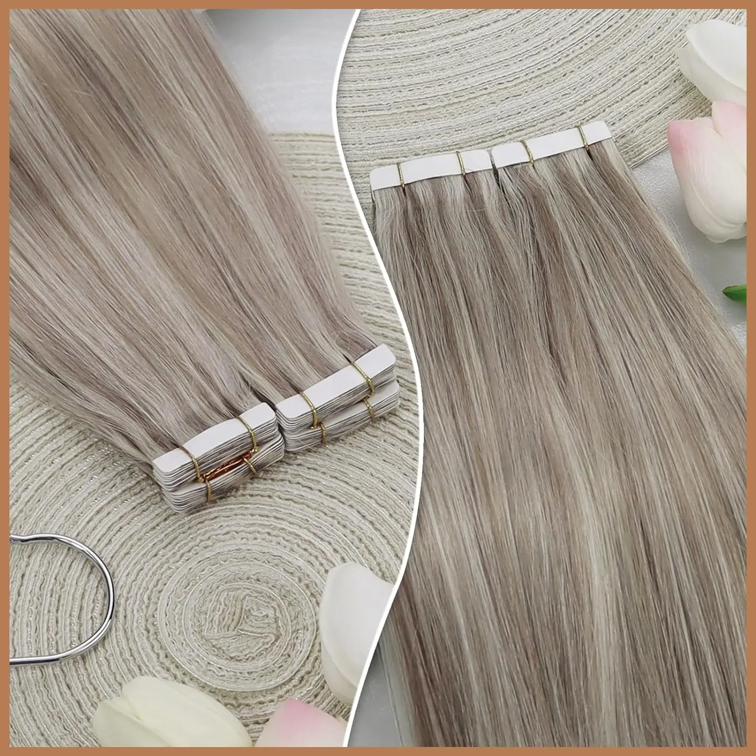 Sunny Straight Tape In Human Hair Extensions Natural Hair Extensions 100% Remy Skin Weft Adhesive Glue On For Salon High Quality