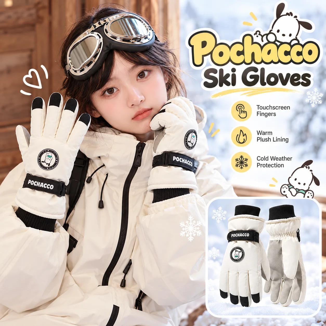 Luvas de esqui de inverno Sanr - Ski Glove Waterproof avaliação e preço