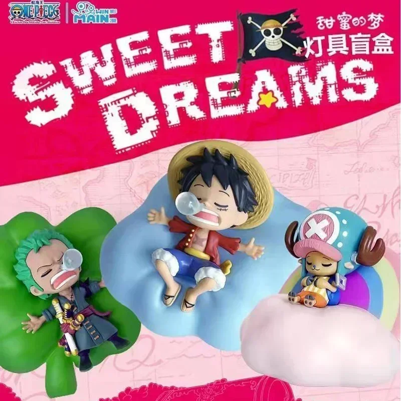 One Piece Sweet Dreams Series Blind Box Cartoon Night Light Bedroom Decoration Luffy ZoroNami Decor Mystery Box Christmas Gift