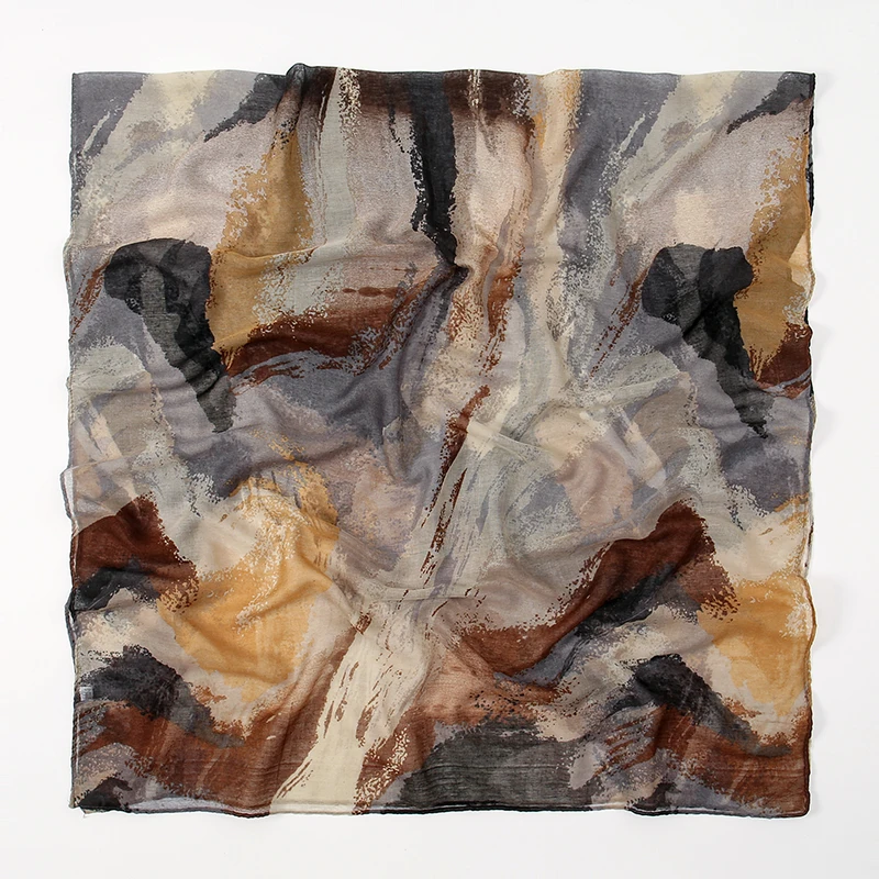 Contrasting Tie Dye Viscose Hijab Scarf For Woman Muslim Hijab Shawls Elegant Lady Long Wraps Islamic Fashion Turban Headband