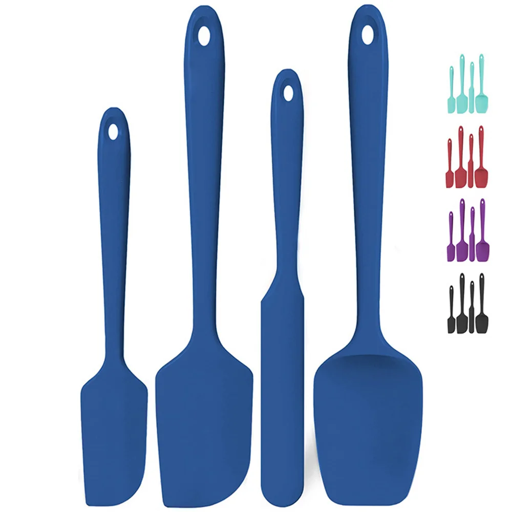 Kitchen Silicone Spatula Set, 600ºF High Heat Flex Silicone Scraper with Nonslip Handle for Cooking Mixing Baking Serving Stirri