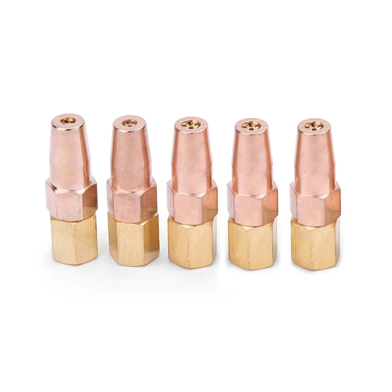 5 Pcs H01-6 Bico soldagem a gás propano Oxigênio Gás Pontas contato Suporte Bico gás