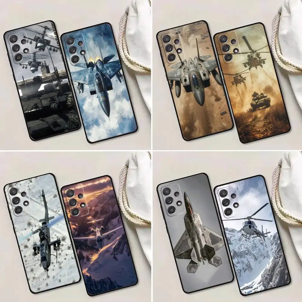 

Mountain Peak Aircraft Phone Case For Samsung Galaxy A13,A21s,A22,A31,A32,A52,A53,A71,A80,A91 Soft Black Phone Cover