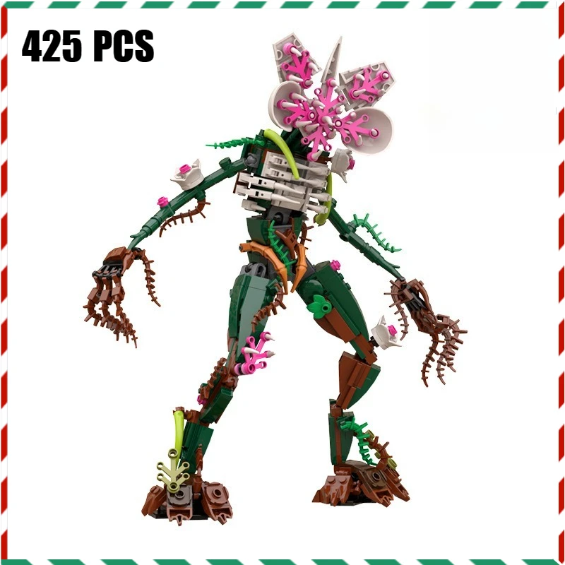 Kit de construção de monstro MOC Demogorgon, modelo de criatura de cabeça para baixo para fãs de adultos, presente colecionável exclusivo e exibição ​