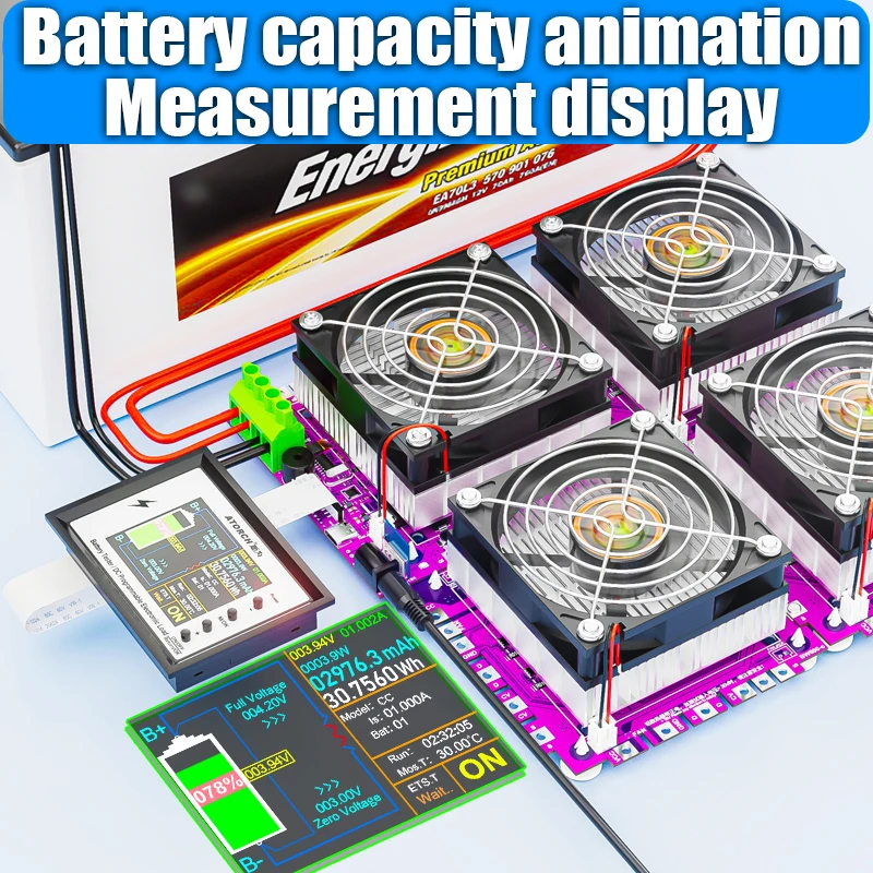 150W/300W/450W/600W WiFi Tuya Car Lead-acid Power Battery Capacity Tester Electronic Load Power Tester Discharge Meter