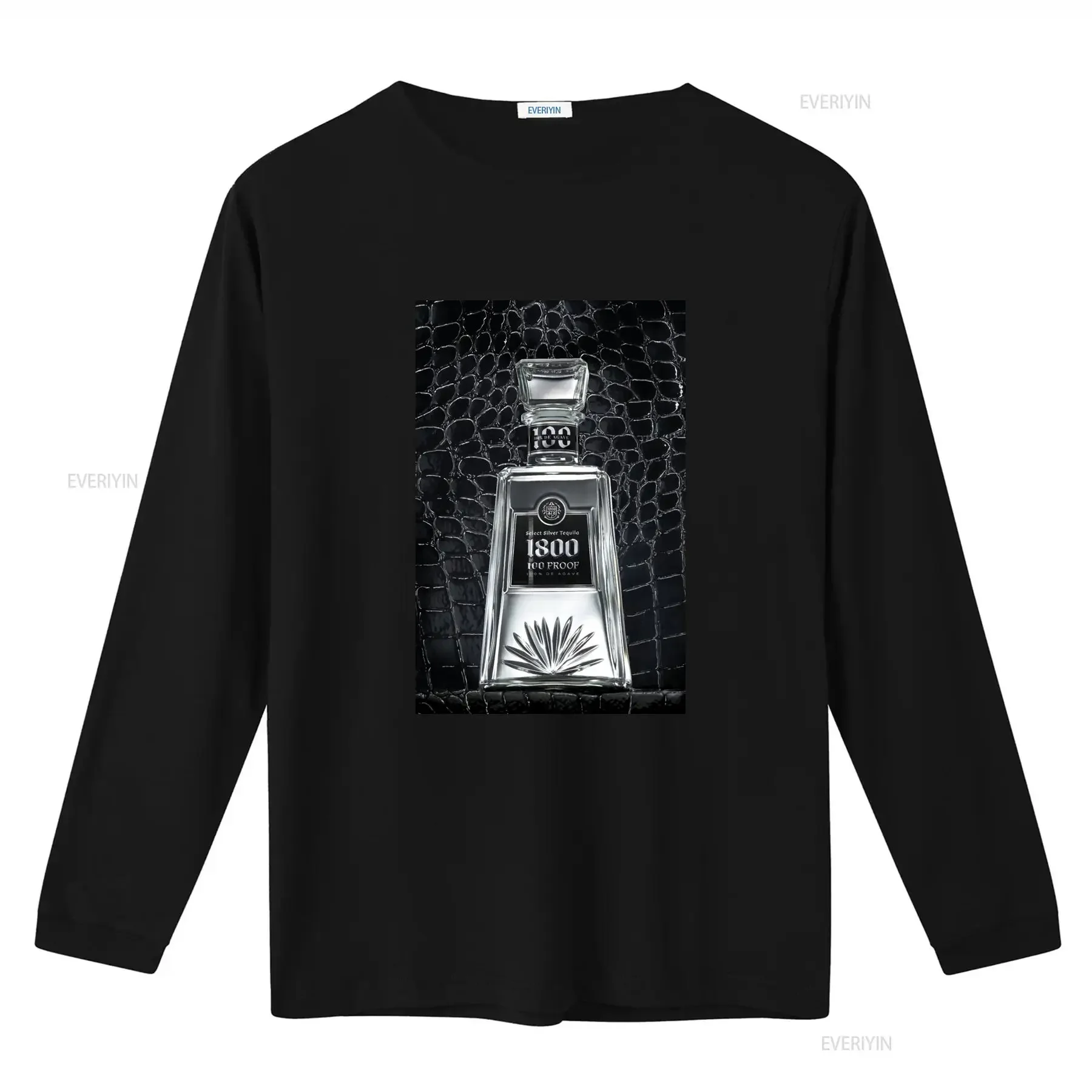 1800 100 Proof Tequila Select Silver Agave Print Stylish T shirt for  vintage Washed Top For Everyday Wear fashion