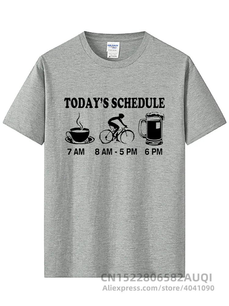 New Mens T Shirts Funny Cycls T-Shirt Mountain Biking Schedule Tee 100% Cotton Brand New T-Shirts