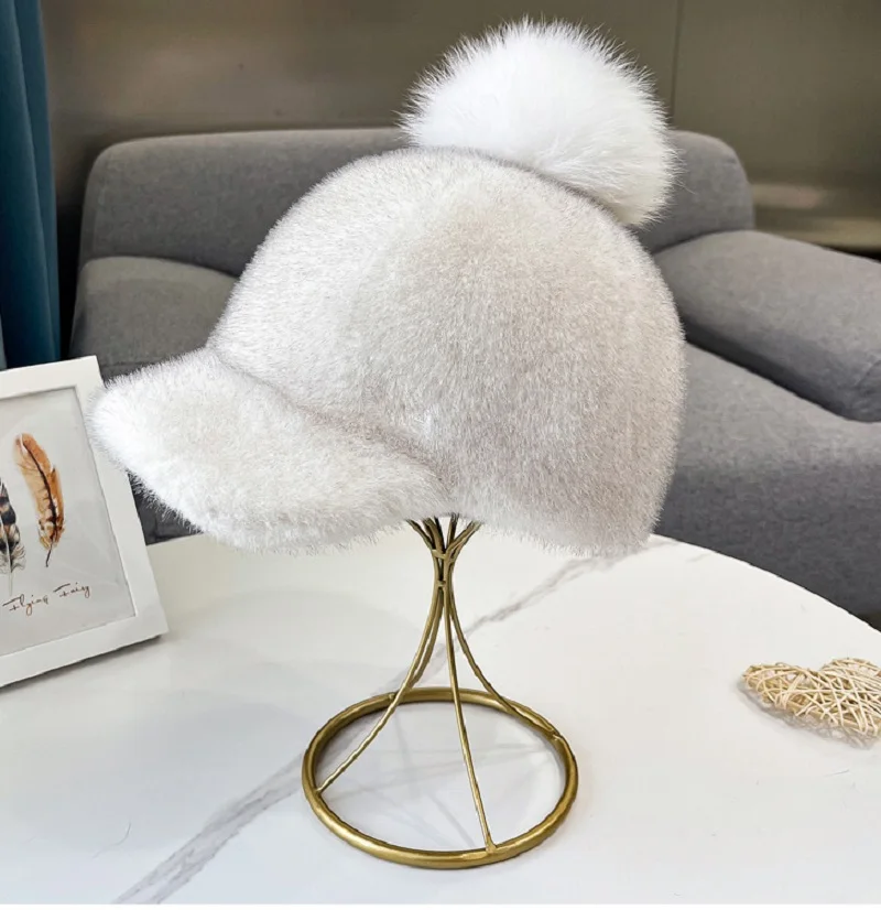 

CX-C-318 Thick Faux Mink Fur Winter Fur Hat Women~ DROP SHIPPING